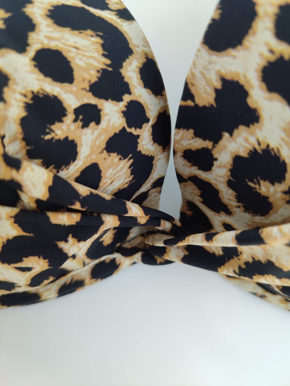 Aqua Bikini Top size S - La Vie en Rose Aqua Leopard Print